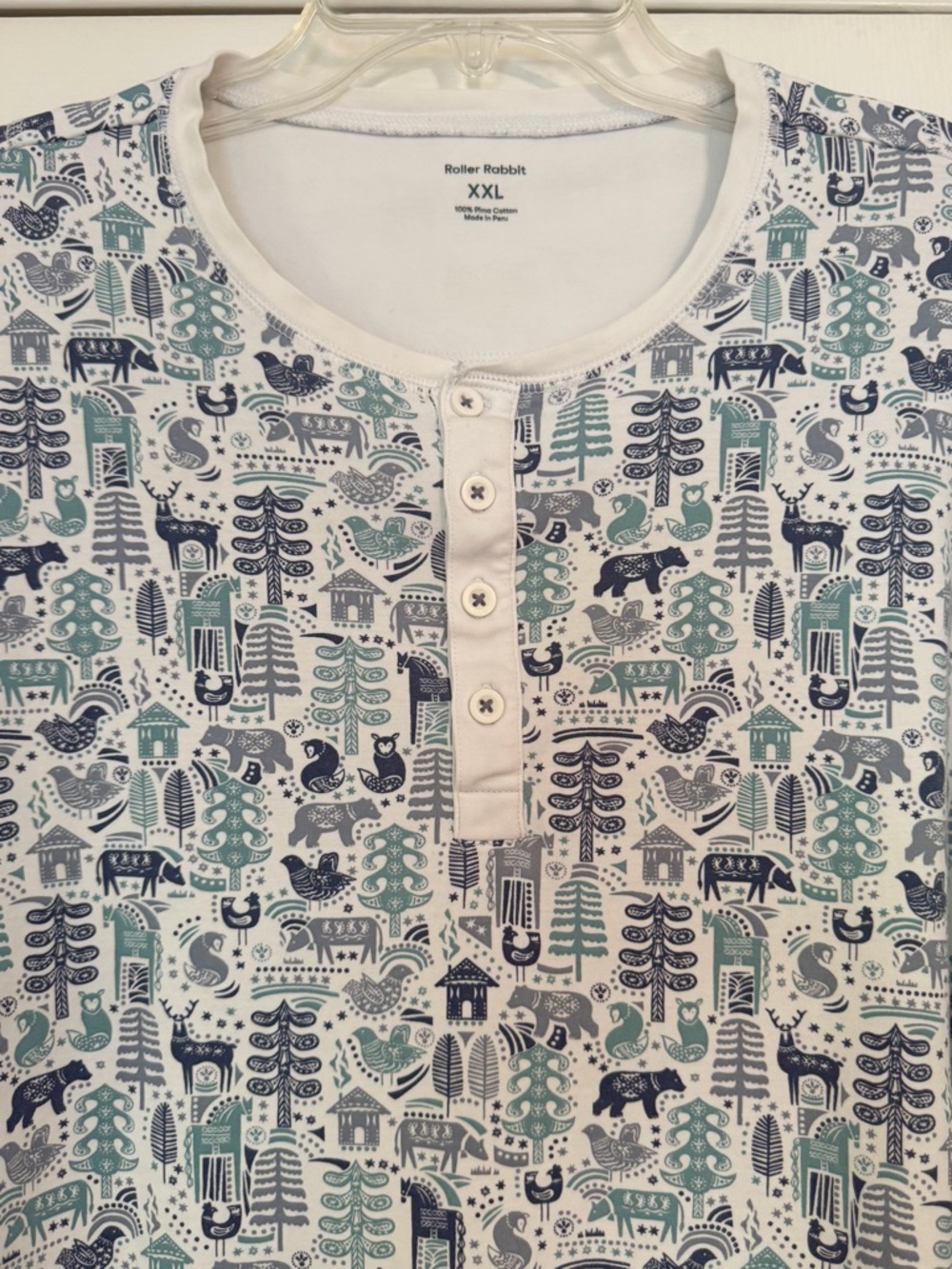 Roller Rabbit Nordic Folk Pima Cotton Pajamas XXL - Picture 5 of 14